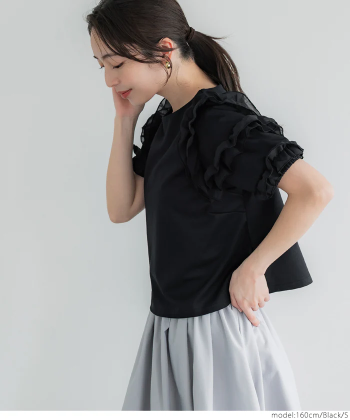袖フリル半袖トップス レディース メール便不可 coca コカ - Image 13