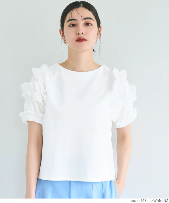 袖フリル半袖トップス レディース メール便不可 coca コカ - Image 7