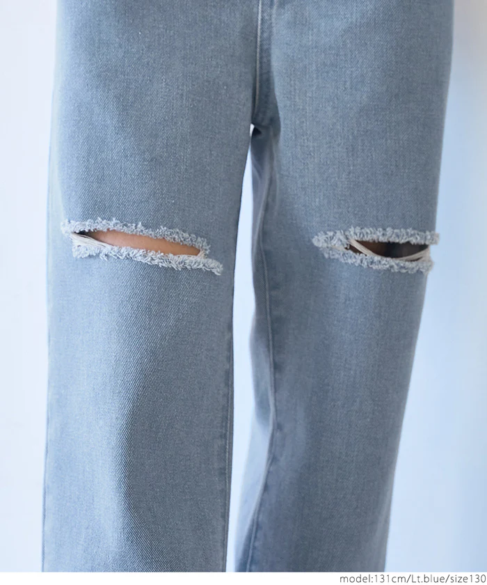 セール ★1990円→990円ダメージ加工デニムロングパンツ キッズ メール便不可 - Image 5