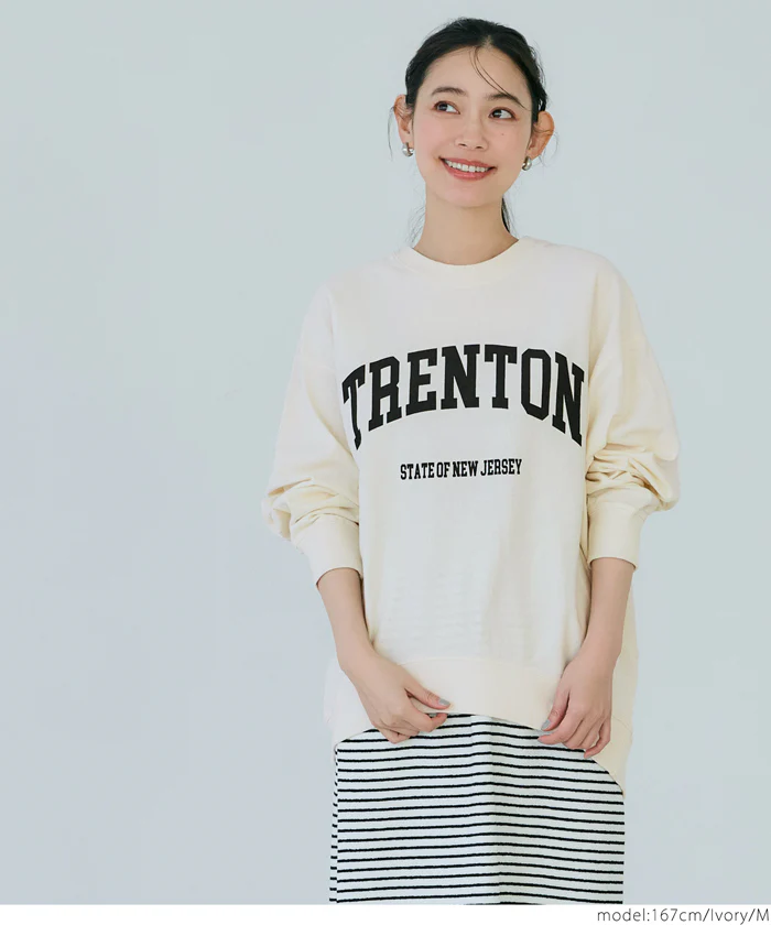 セール★1490円→990円 ビッグシルエットロングTシャツ レディース メール便不可 - Image 3