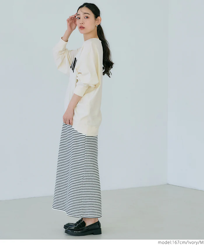セール★1490円→990円 ビッグシルエットロングTシャツ レディース メール便不可 - Image 4