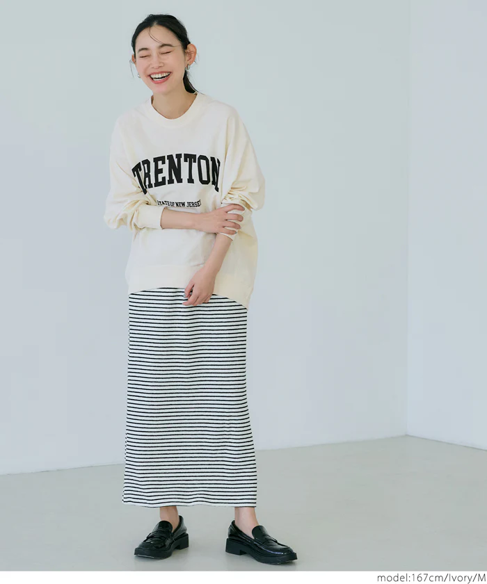 セール★1490円→990円 ビッグシルエットロングTシャツ レディース メール便不可 - Image 6