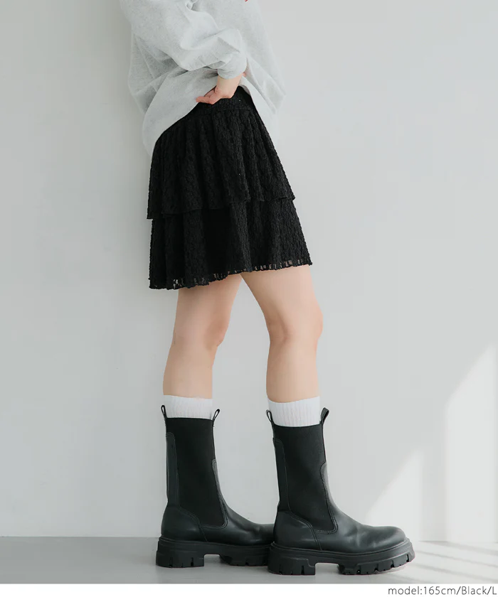 セール★2490円→550円 2wayフラワーカットレーススカート レディース メール便不可 - Image 4