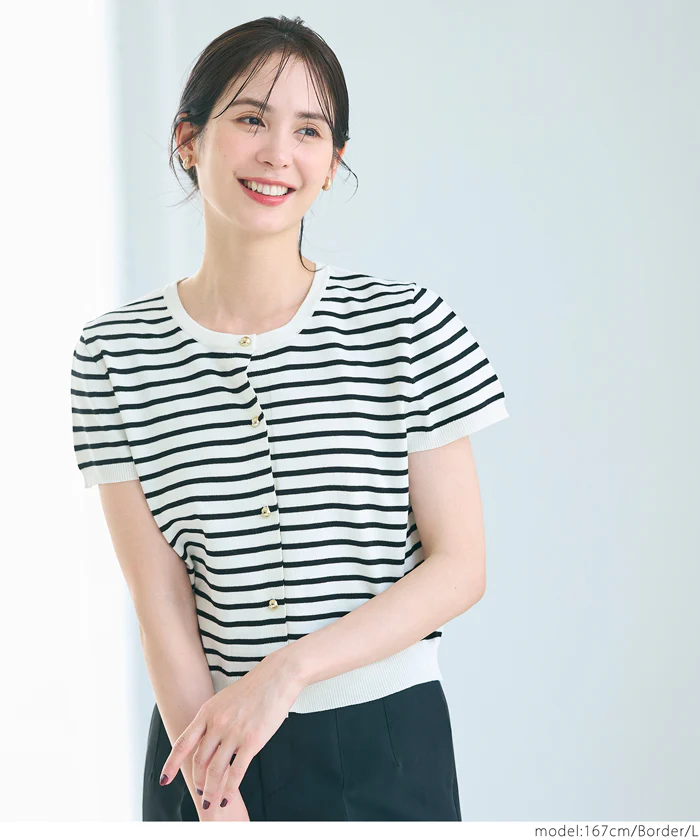 金ボタンニットトップス レディース メール便不可 - Image 17