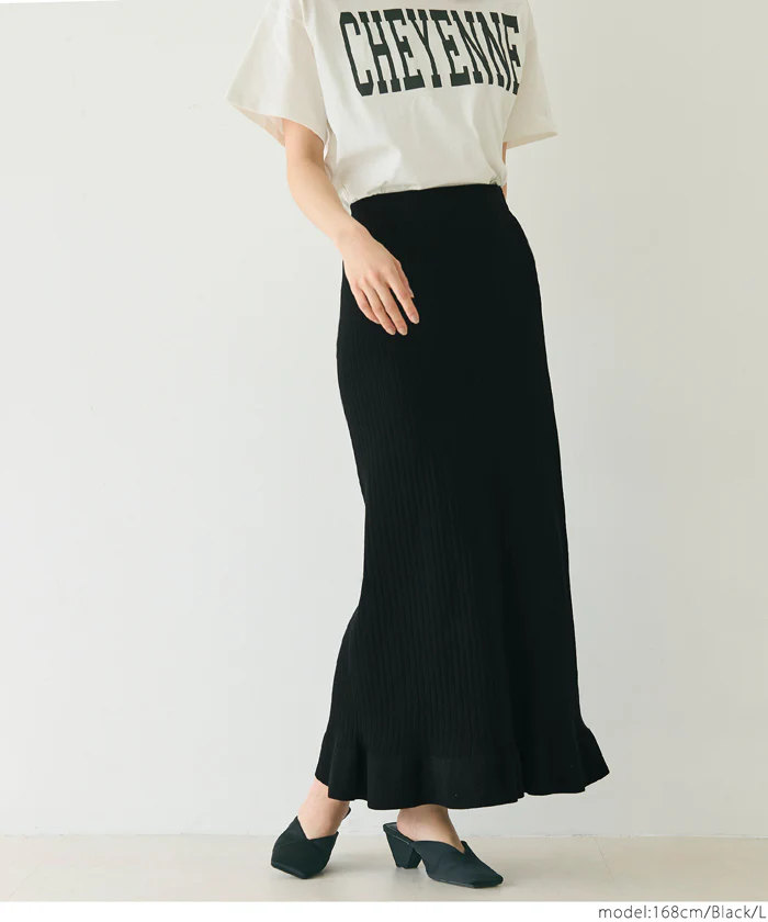 セール★2690円→550円 裾フリルリブニットスカート レディース メール便不可 coca コカ - Image 5