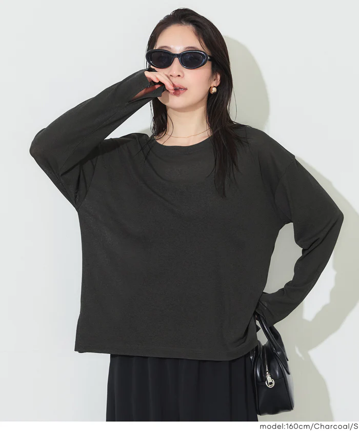 GW限定セール★ シアージョーゼットオーバーTシャツ レディース メール便可 - Image 12