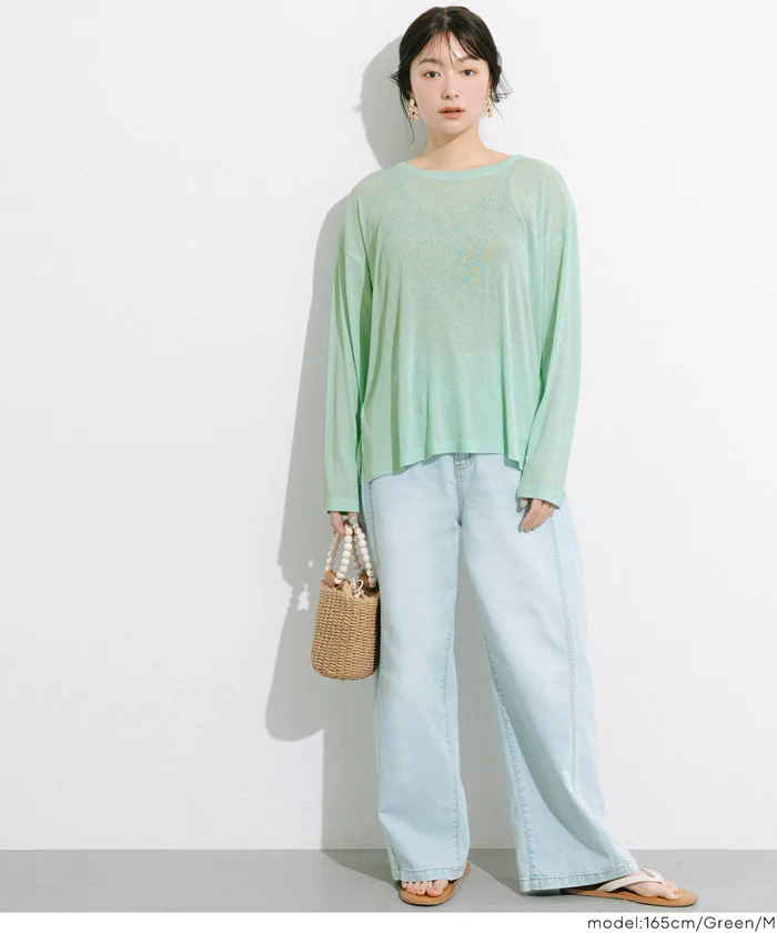 GW限定セール★ シアージョーゼットオーバーTシャツ レディース メール便可 - Image 15