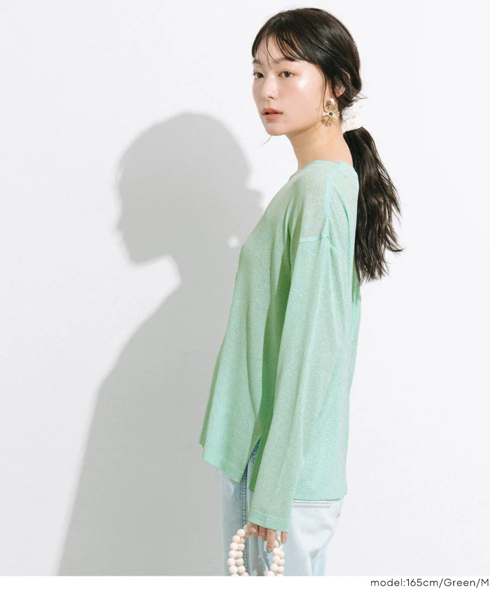 GW限定セール★ シアージョーゼットオーバーTシャツ レディース メール便可 - Image 16
