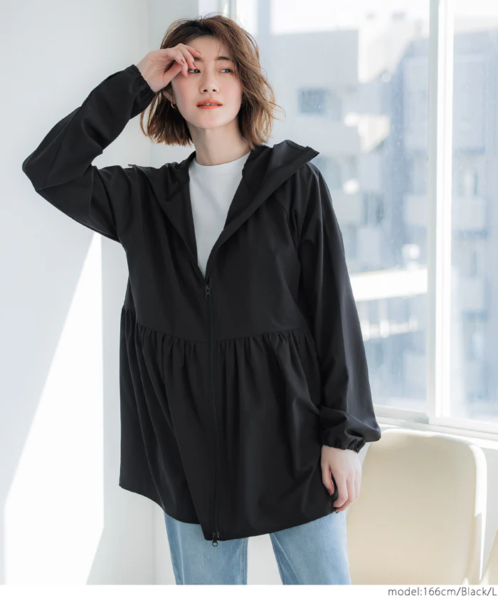 UVカットギャザーパーカー レディース メール便不可 - Image 10