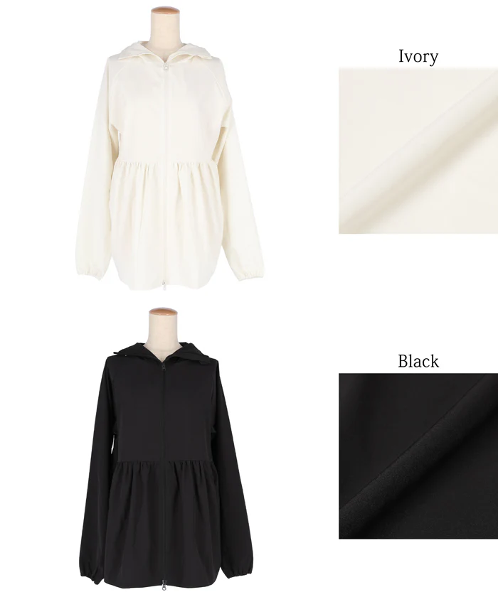 UVカットギャザーパーカー レディース メール便不可 - Image 19