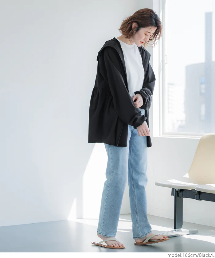 UVカットギャザーパーカー レディース メール便不可 - Image 5