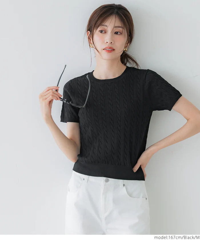 セール★1690円→550円 ケーブルニットトップス レディース メール便不可 - Image 14