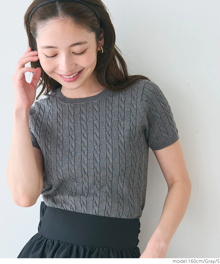 セール★1690円→550円 ケーブルニットトップス レディース メール便不可 - Image 7