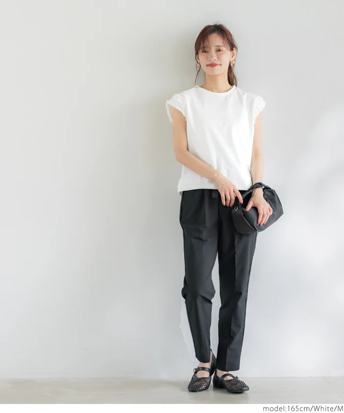 セール★1490円→1290円 肩フリルノースリーブTシャツ レディース メール便不可 coca コカ - Image 2