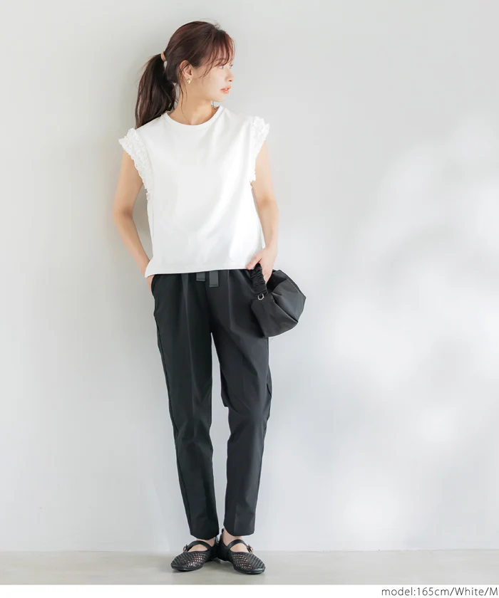 セール★1490円→1290円 肩フリルノースリーブTシャツ レディース メール便不可 coca コカ - Image 5