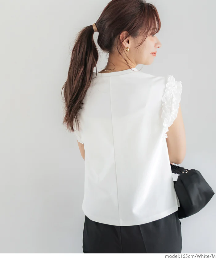 セール★1490円→1290円 肩フリルノースリーブTシャツ レディース メール便不可 coca コカ - Image 6