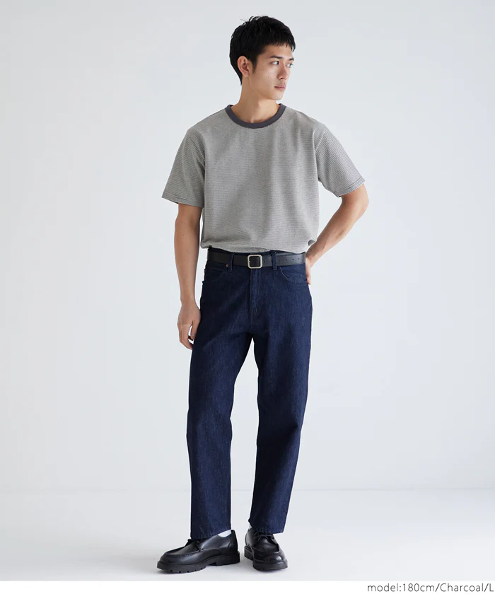 セール★1690円→990円 ジャカードボーダーTシャツ メンズ メール便不可 - Image 7