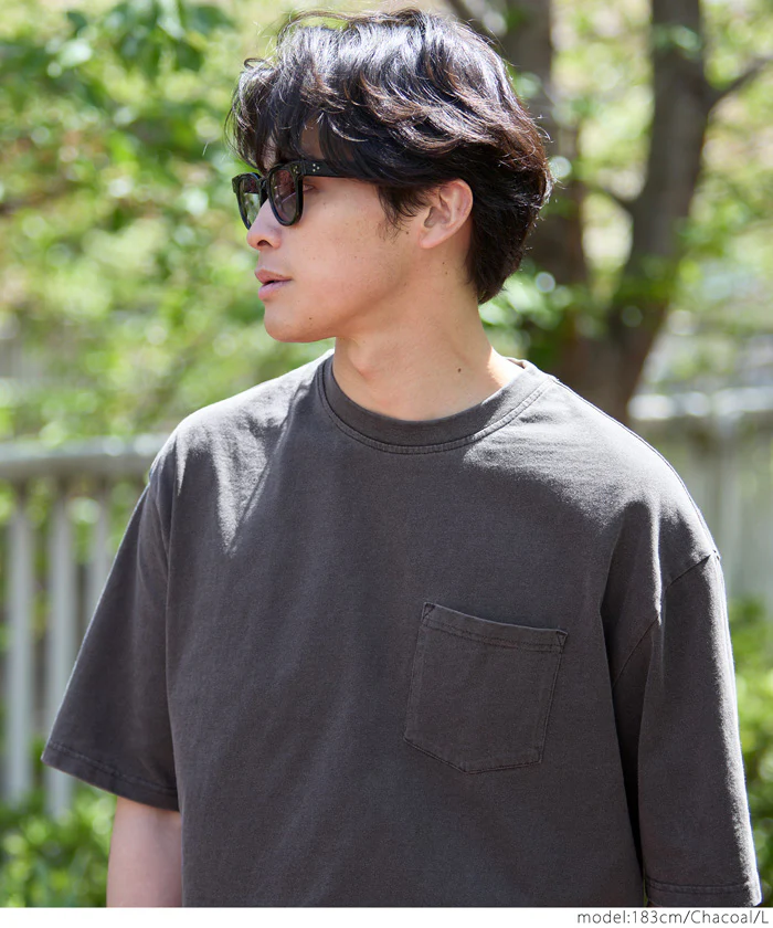 セール★1490円→990円 ピグメントポケットTシャツ メンズ メール便不可 - Image 11