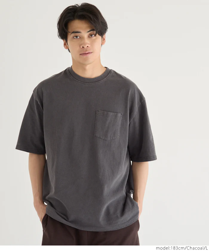 セール★1490円→990円 ピグメントポケットTシャツ メンズ メール便不可 - Image 9