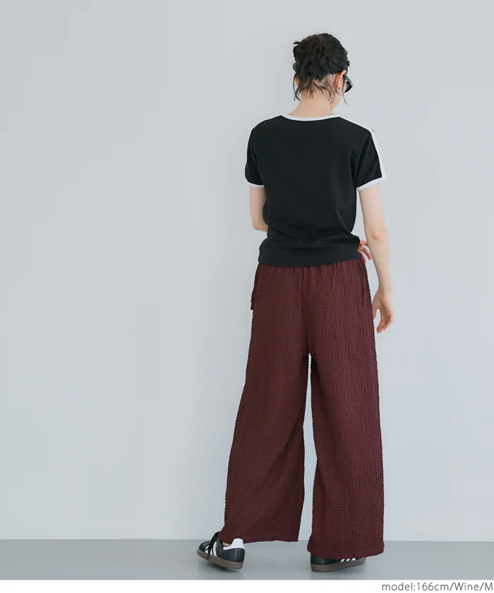 セール★1690円→550円 クロスシャーリングサイドリボンパンツ レディース メール便不可 - Image 11