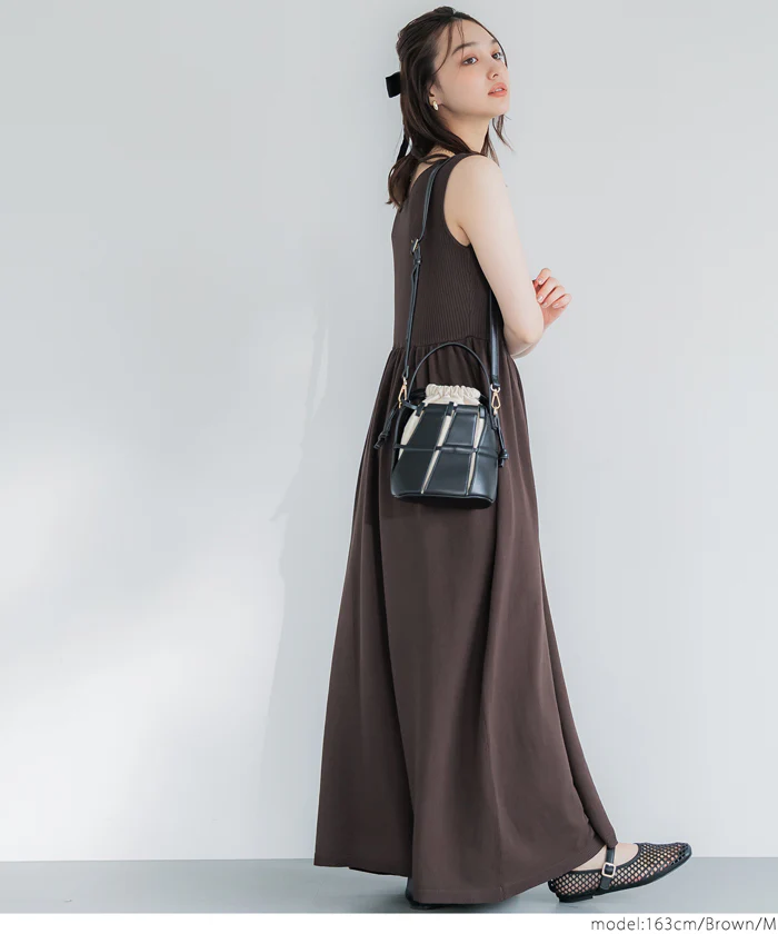 Vネックニットドレス レディース メール便不可 - Image 13
