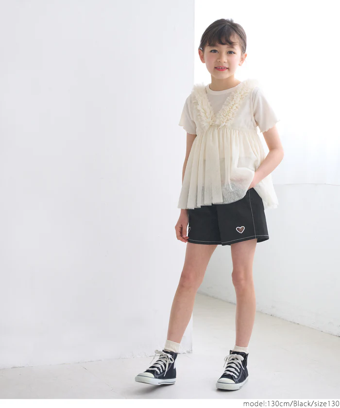 デニムハートショートパンツ キッズ メール便不可 - Image 10