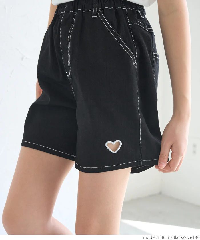 デニムハートショートパンツ キッズ メール便不可 - Image 9
