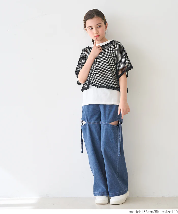 セール★1990円→990円 サイドスリットベルトパンツ キッズ メール便不可 - Image 10