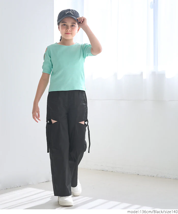 セール★1990円→990円 サイドスリットベルトパンツ キッズ メール便不可 - Image 5