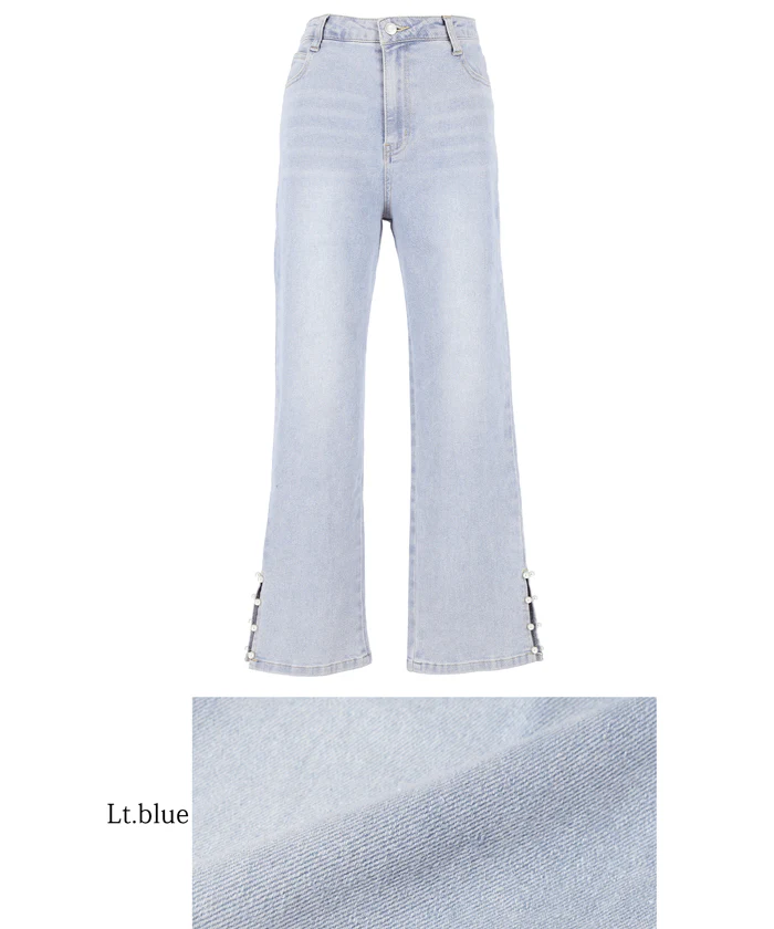 セール★3690円→2490円 裾パールデニム レディース メール便不可 - Image 13
