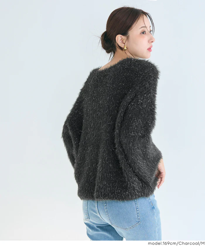 セール★3490円→1490円ふんわりラメシャギーニットトップス レディース メール便不可 - Image 10