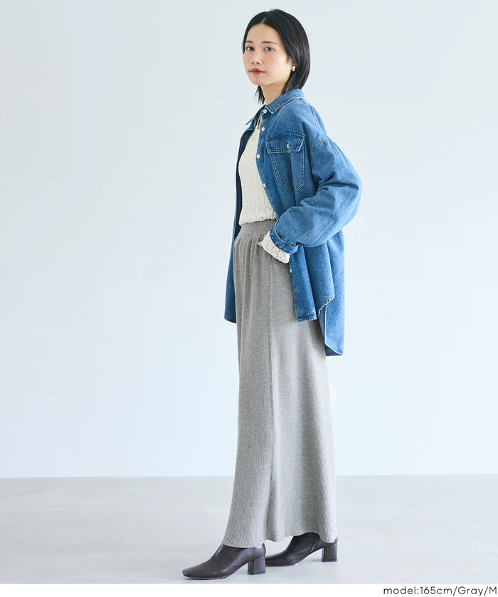 セール★2490円→990円とろみリブニットスカート レディース メール便不可 - Image 8