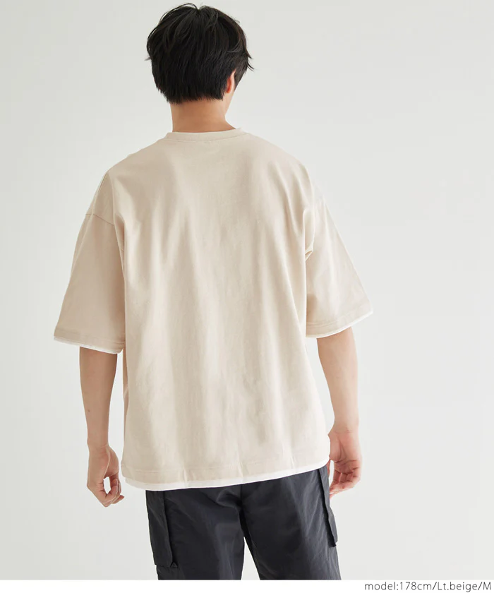 セール★1690円→990円 ヘビーウェイトレイヤード風Tシャツ メンズ メール便不可 coca コカ - Image 12
