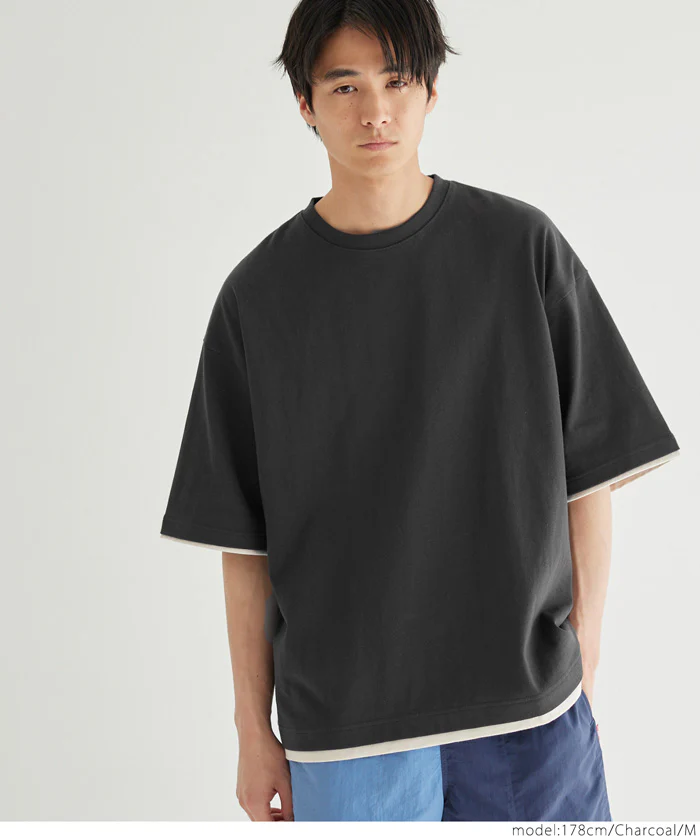 セール★1690円→990円 ヘビーウェイトレイヤード風Tシャツ メンズ メール便不可 coca コカ - Image 5