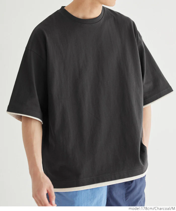 セール★1690円→990円 ヘビーウェイトレイヤード風Tシャツ メンズ メール便不可 coca コカ - Image 8