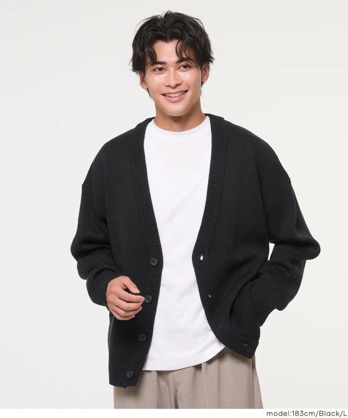 セール★2990円→2490円 ダブルジャガードカーディガン メンズ レディース メール便不可 - Image 5
