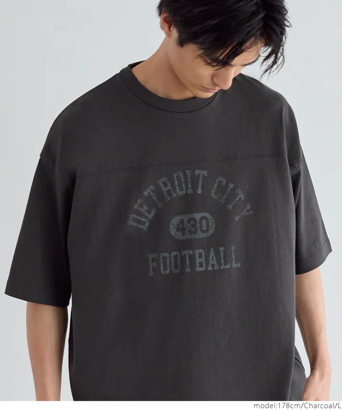 セール★1690円→1290円ヘビーウェイトプリントフットボールT メンズ メール便不可 - Image 6