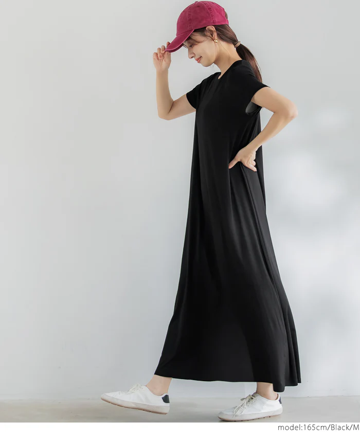 とろみマキシワンピース レディース メール便不可 - Image 10
