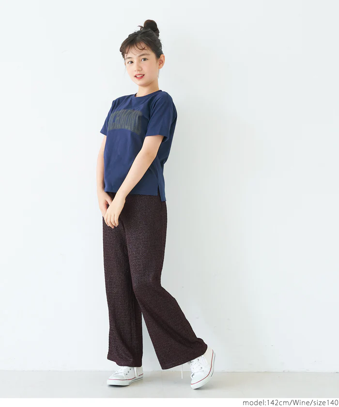 セール★1290円→990円 親子お揃いシボラメシャーリングイージーパンツ レディース メール便不可 - Image 15