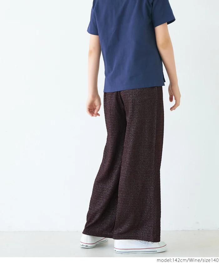 セール★1290円→990円 親子お揃いシボラメシャーリングイージーパンツ レディース メール便不可 - Image 18