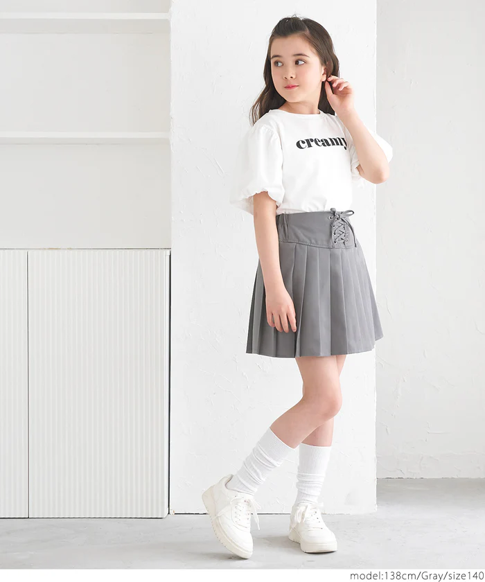 レースアッププリーツスカート キッズ メール便不可 - Image 12