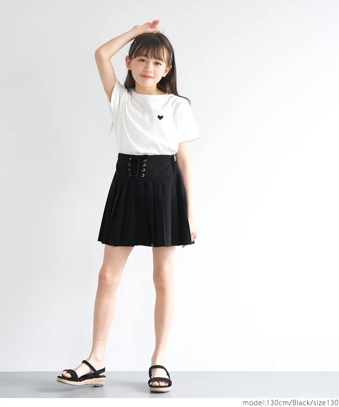 レースアッププリーツスカート キッズ メール便不可 - Image 6