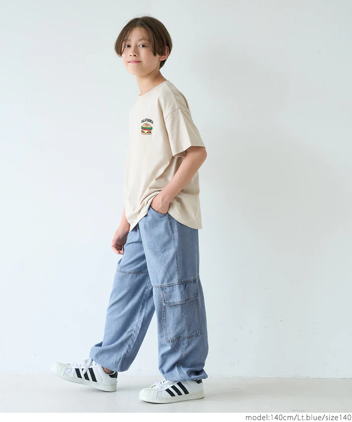 セール★1990円→990円ライトデニムカーゴパンツ キッズ メール便不可 - Image 3