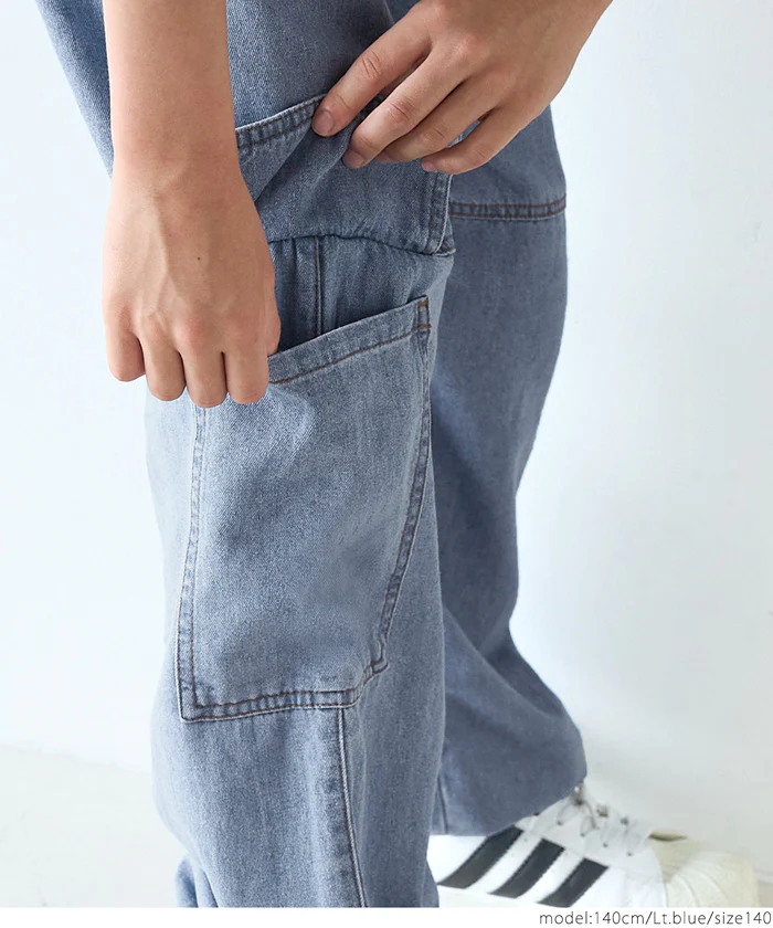 セール★1990円→990円ライトデニムカーゴパンツ キッズ メール便不可 - Image 7