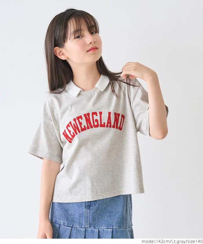 セール★1290円→990円ポロカラープリントトップス キッズ メール便不可 - Image 2