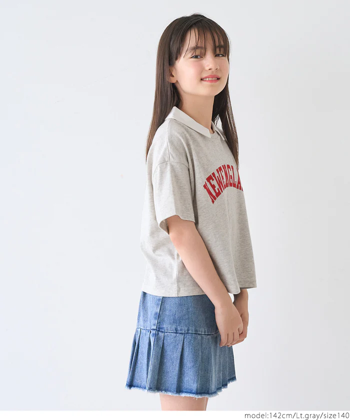 セール★1290円→990円ポロカラープリントトップス キッズ メール便不可 - Image 3