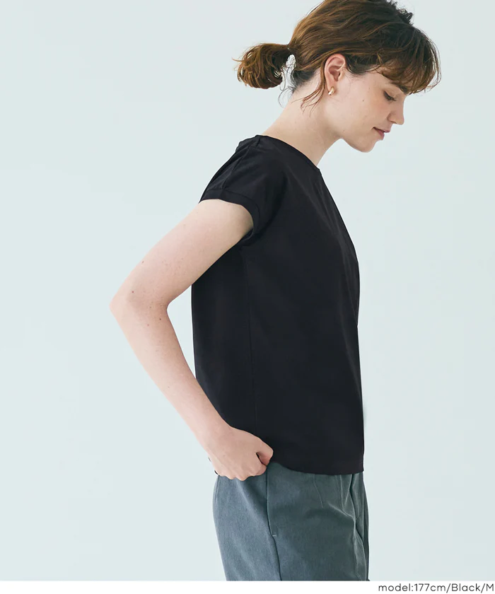 リサイクルポリエステルフレンチスリーブTシャツ レディース メール便不可 - Image 10