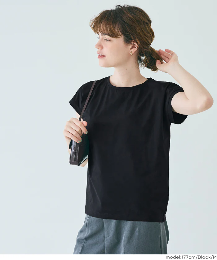 リサイクルポリエステルフレンチスリーブTシャツ レディース メール便不可 - Image 12