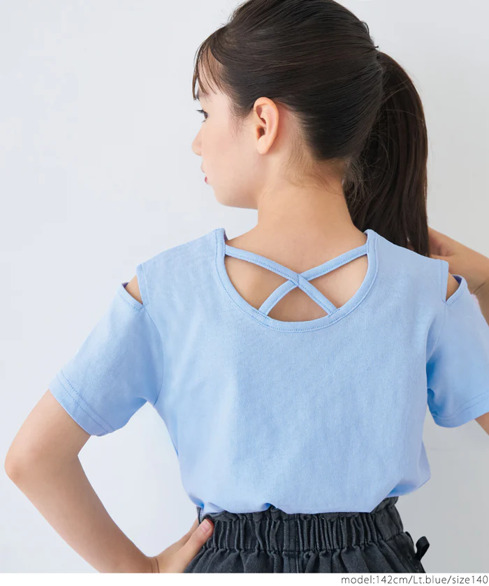 セール★990円→790円 肩あきバッククロスTシャツ キッズ メール便可 - Image 13