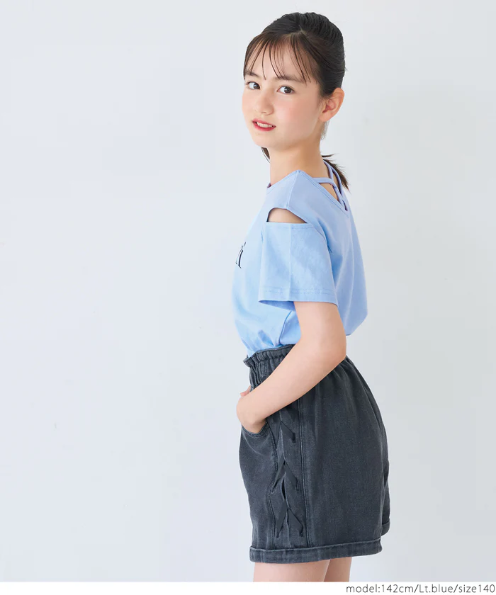 セール★990円→790円 肩あきバッククロスTシャツ キッズ メール便可 - Image 9